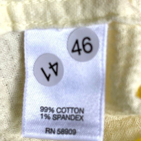 🔥SALE🔥ROWM MENS PALE YELLOW SHORT SLEEVE SHIRT SZ XL - Picture 7 of 10